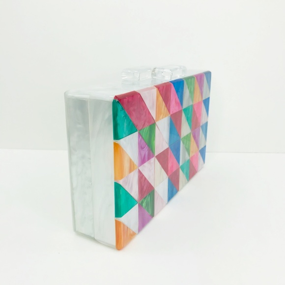 Acrylic Party Box in Triangle Multicolor - Picture 2 of 8